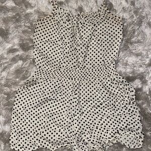 Polka Dot Sleeveless Romper